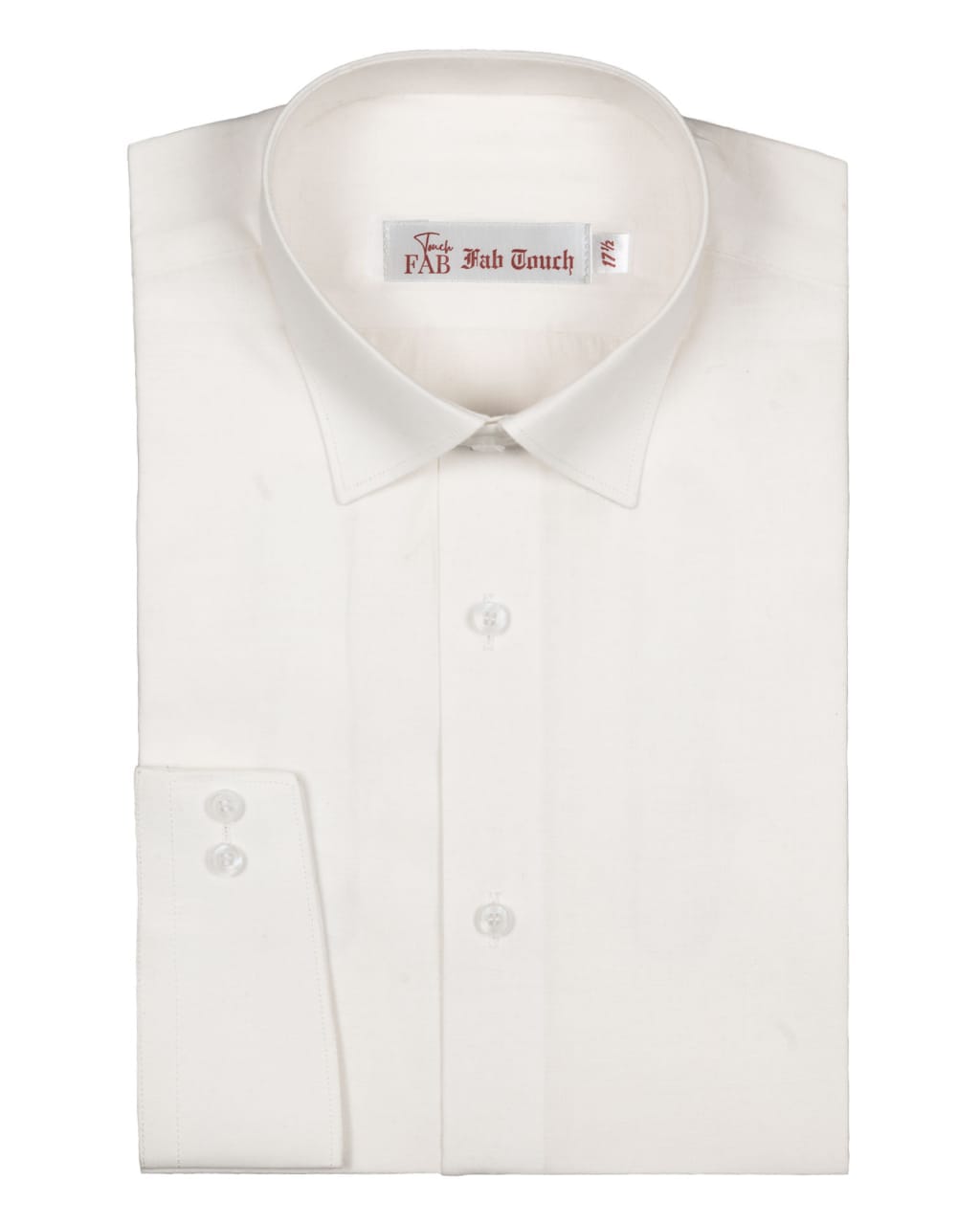 Fab Touch Men's Premium White Shirt – Slim Fit | Full Sleeves