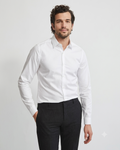 Fab Touch Men's Premium White Shirt – Slim Fit | Full Sleeves